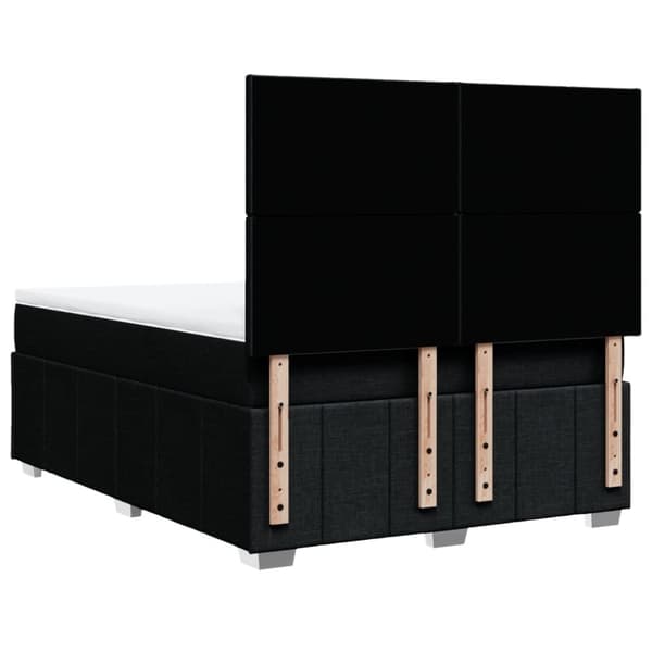 kontinentalseng med madras 160x200 cm stof sort