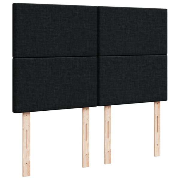 kontinentalseng med madras 160x200 cm stof sort