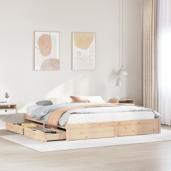 Sänky ilman patjaa 200x200 cm täysi mänty
