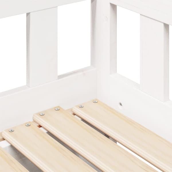 Dagbädd utdragbar med lådor utan madrass vit 90x190 cm