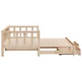 Miniatyrbillede 7 af 10: daybed med udtræk og skuffer uden madras 90x200 cm