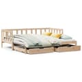 Miniatyrbillede 2 af 10: daybed med udtræk og skuffer uden madras 90x200 cm