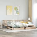 Miniatyrbillede 1 af 10: daybed med udtræk og skuffer uden madras 90x200 cm