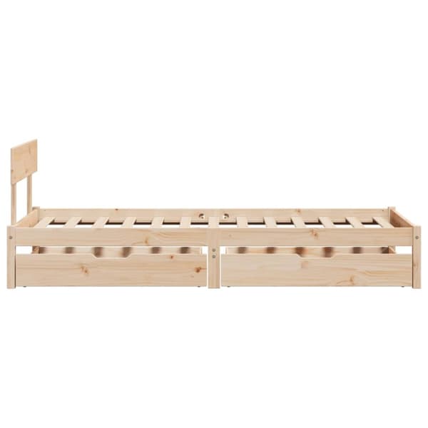 sengeramme uden madras 90x200 cm massivt fyrretræ