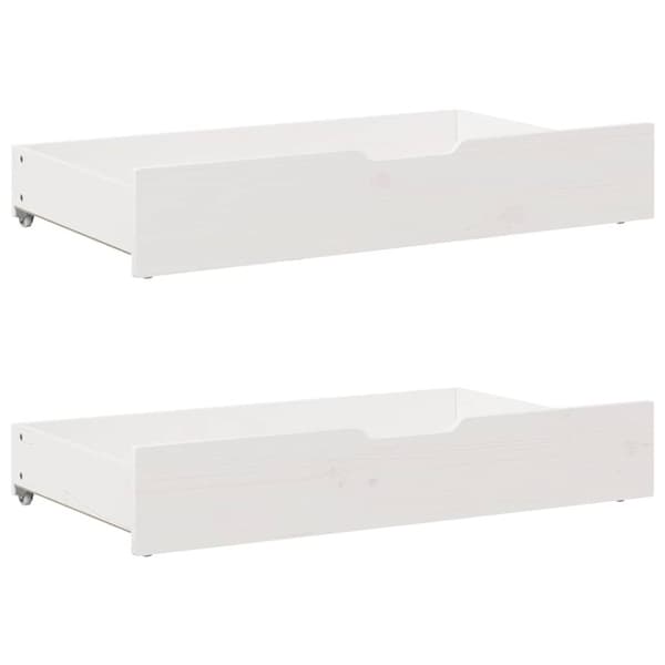 Sängram utan madrass vit 120x190 cm massiv furu