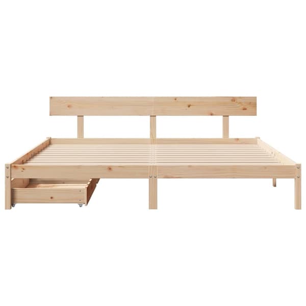 sengeramme uden madras 180x200 cm massivt fyrretræ