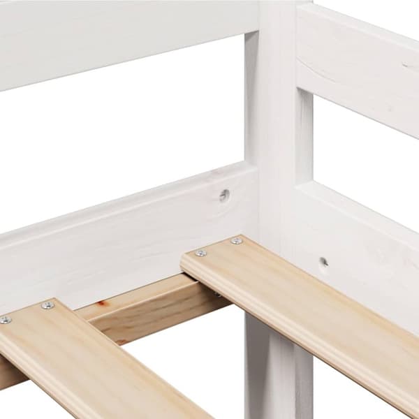 daybed med skuffer 90x200 cm massivt fyrretræ hvid