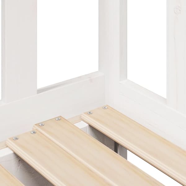 Dagbädd utdragbar med lådor utan madrass vit 90x190 cm