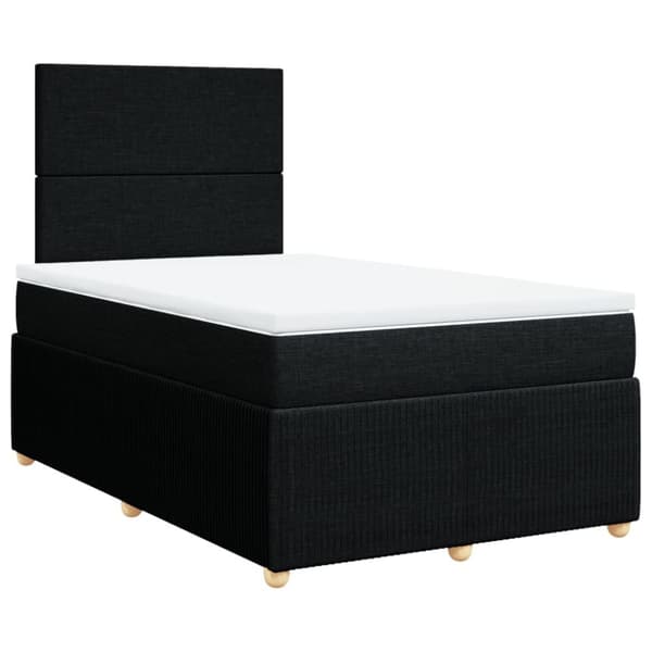 kontinentalseng med madras 120x190 cm stof sort