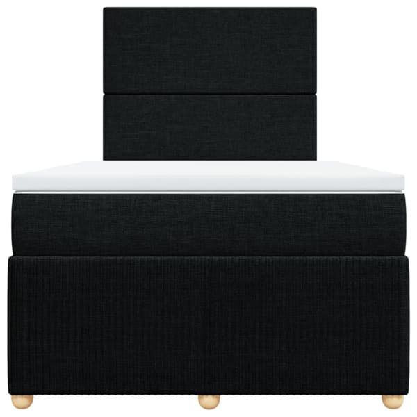 kontinentalseng med madras 120x190 cm stof sort