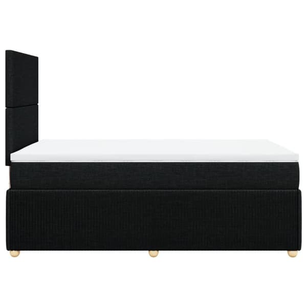 kontinentalseng med madras 120x190 cm stof sort