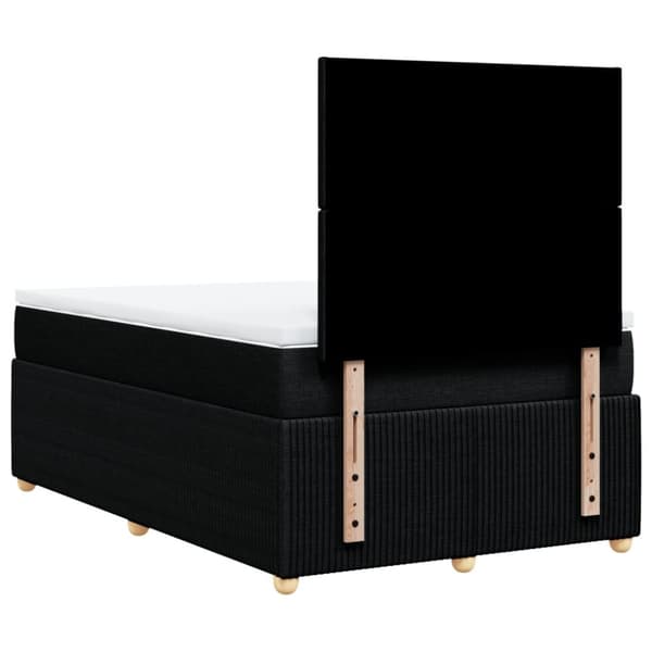 kontinentalseng med madras 120x190 cm stof sort