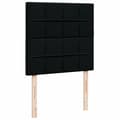 Miniatyrbillede 7 af 10: kontinentalseng med madras 100x200 cm stof sort