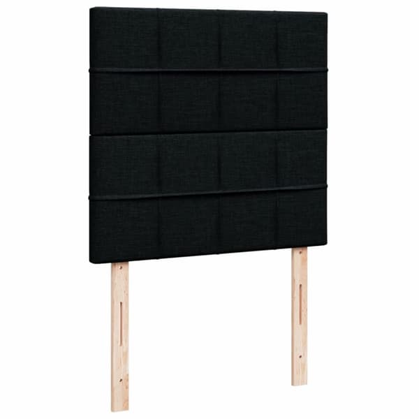 kontinentalseng med madras 100x200 cm stof sort