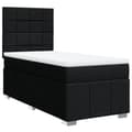 Miniatyrbillede 2 af 10: kontinentalseng med madras 100x200 cm stof sort