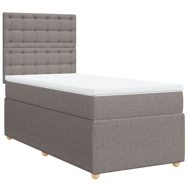 Continental sänky patjalla Taupe Kangas 90x200 cm
