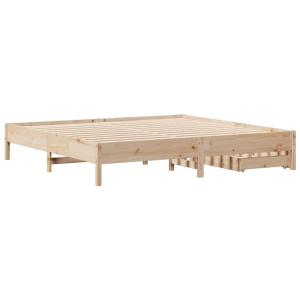 Sänky ilman patjaa 200x200 cm täysi mänty