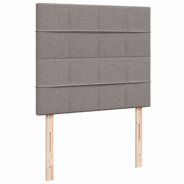kontinentalseng med madras 120x190 cm stof gråbrun