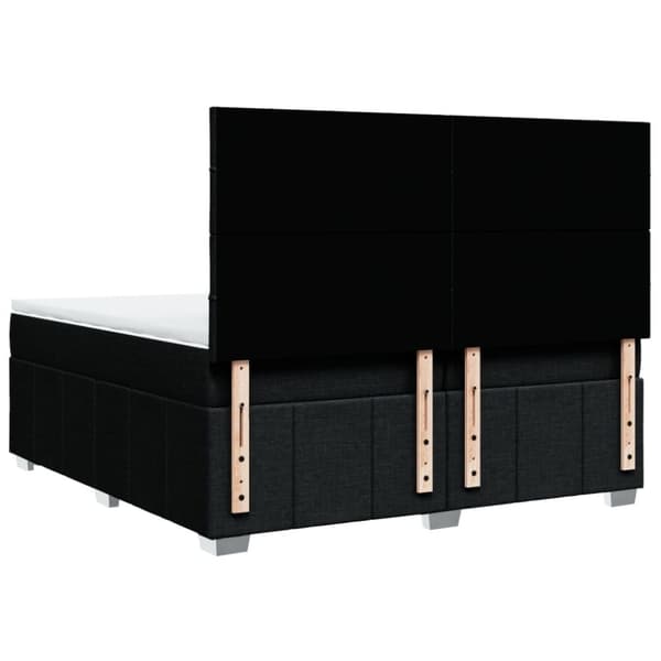 kontinentalseng med madras 200x200 cm stof sort