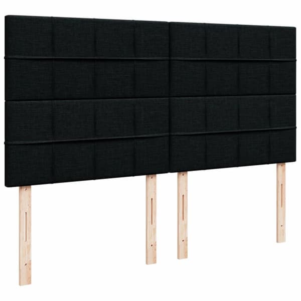 kontinentalseng med madras 200x200 cm stof sort