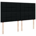 Miniatyrbillede 7 af 10: kontinentalseng med madras 200x200 cm stof sort
