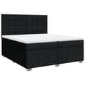 Miniatyrbillede 2 af 10: kontinentalseng med madras 200x200 cm stof sort