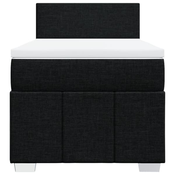 kontinentalseng med madras 90x190 cm stof sort