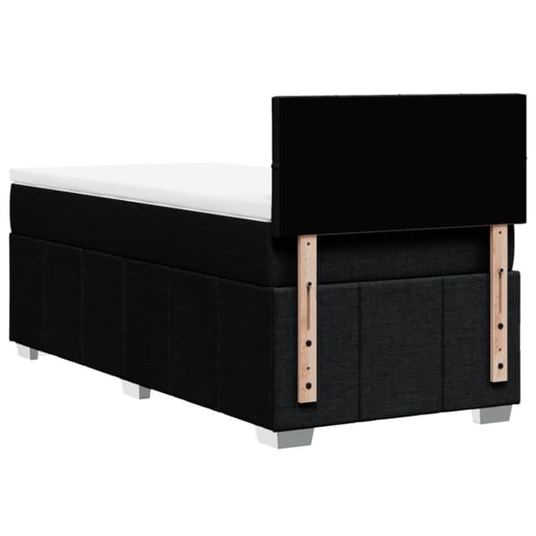 kontinentalseng med madras 90x200 cm stof sort