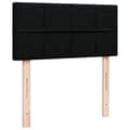 Miniatyrbillede 7 af 10: kontinentalseng med madras 90x200 cm stof sort