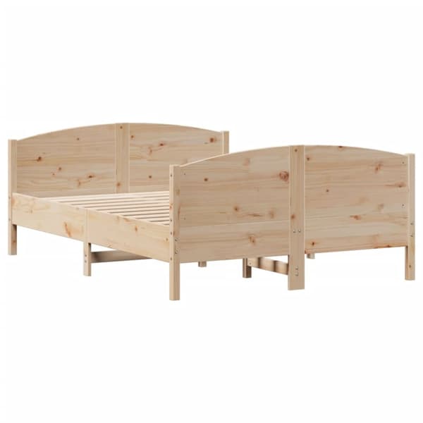 sengeramme uden madras 140x190 cm massivt fyrretræ