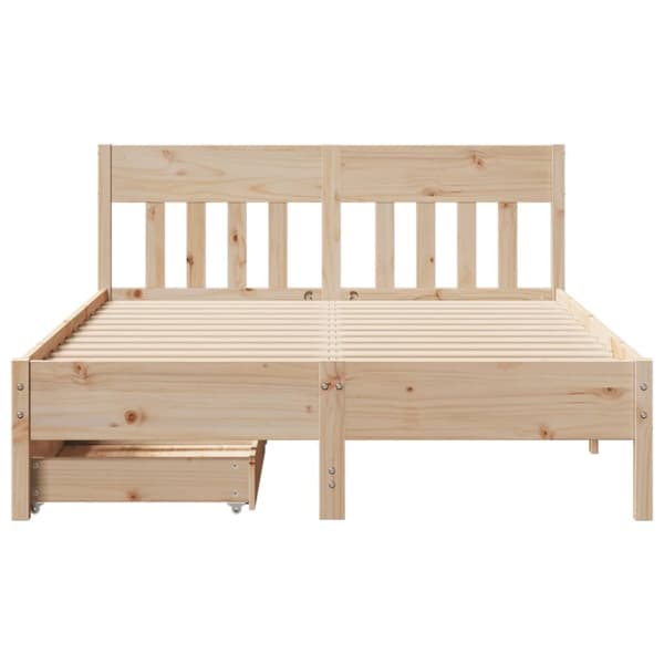 sengeramme uden madras 120x190 cm massivt fyrretræ