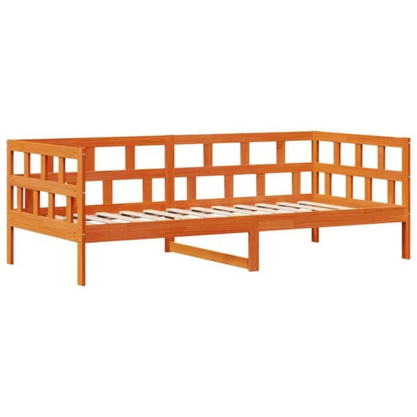 Vuodesohva laatikoilla ei patjaa vahanruskea 90x190 cm täysi