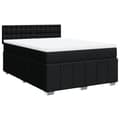 Miniatyrbillede 3 af 10: kontinentalseng med madras 140x190 cm stof sort