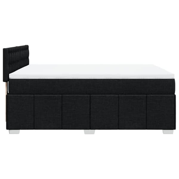 kontinentalseng med madras 140x190 cm stof sort