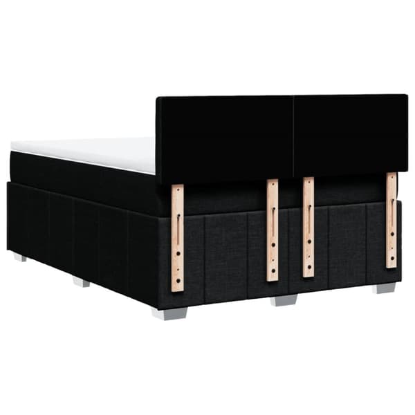 kontinentalseng med madras 140x190 cm stof sort