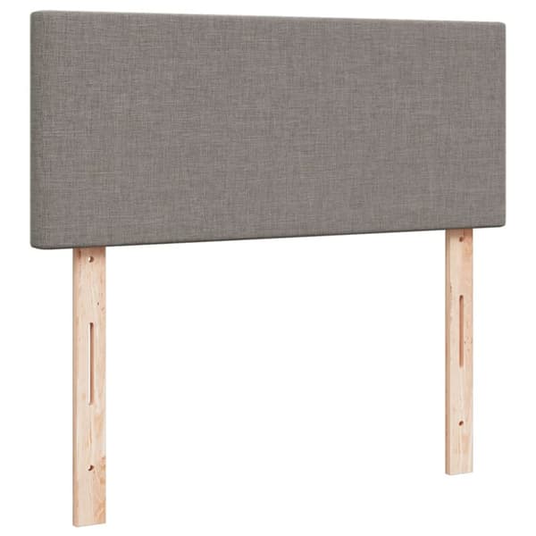 kontinentalseng med madras 120x190 cm stof gråbrun