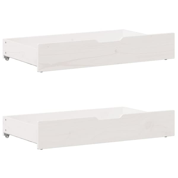 sengeramme uden madras 120x190 cm massivt fyrretræ hvid
