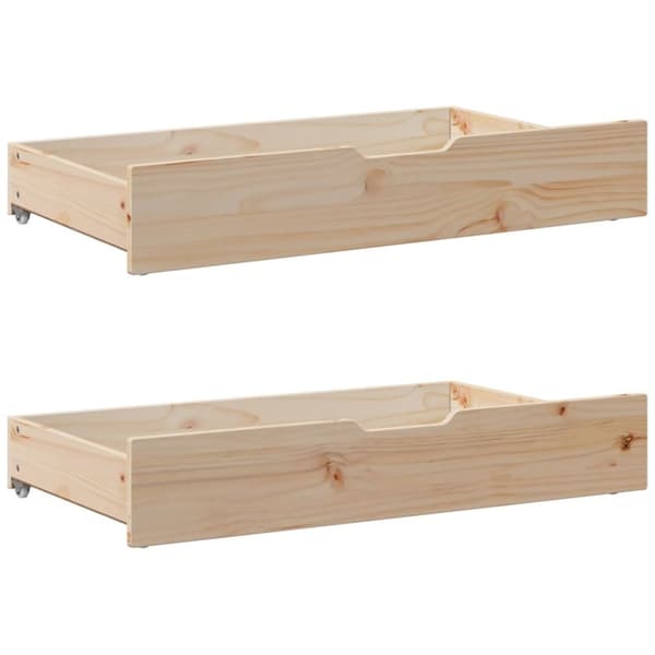 sengeramme uden madras 75x190 cm massivt fyrretræ