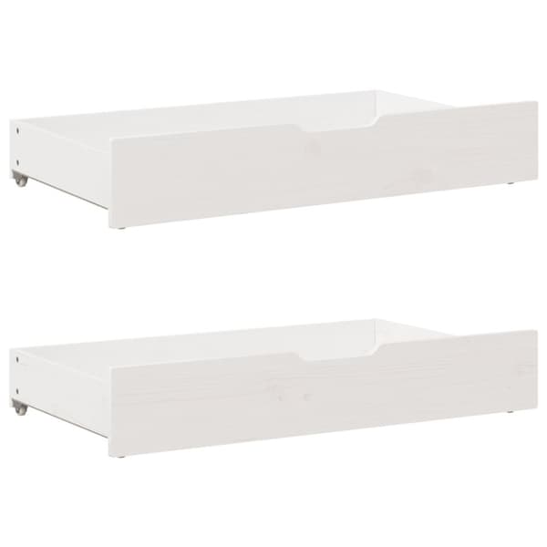 Sängram utan madrass vit 160x200 cm massiv furu