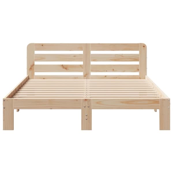 sengeramme uden madras 140x200 cm massivt fyrretræ