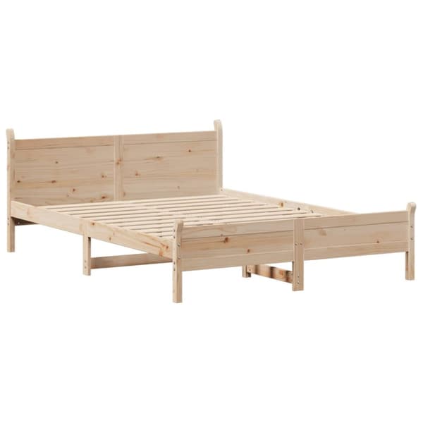 sengeramme uden madras 120x200 cm massivt fyrretræ