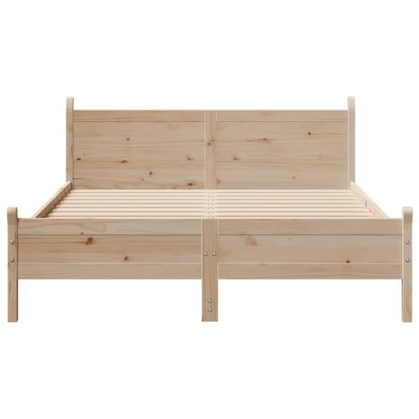 sengeramme uden madras 120x200 cm massivt fyrretræ