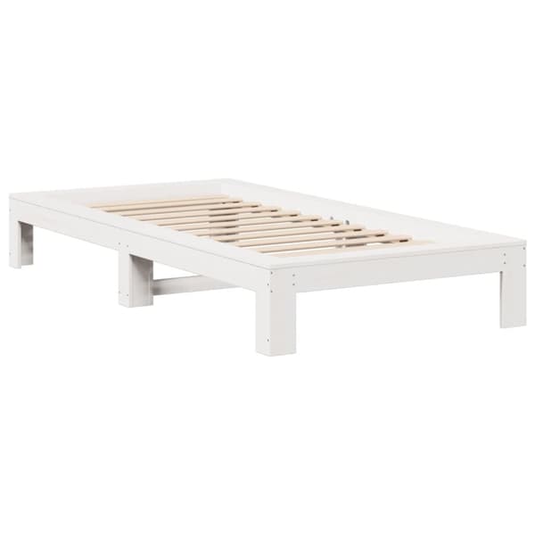 Sängynrunko ilman patjaa päädyllä 75x190 cm täysi mänty