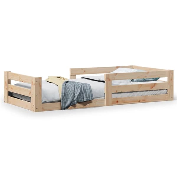 sengeramme uden madras 80x200 cm massivt fyrretræ