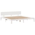 Miniatyrbillede 8 af 10: seng med reol uden madras 180x200 cm massivt fyrretræ hvid