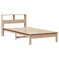Miniatyrbillede 3 af 9: seng med reol uden madras 90x200 cm massivt fyrretræ