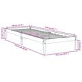 Miniatyrbillede 9 af 9: ekstra lang sengeramme uden madras 80x210 cm massivt fyrretræ