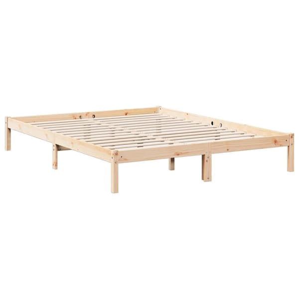 ekstra lang sengeramme uden madras 160x210 cm massivt fyrretræ