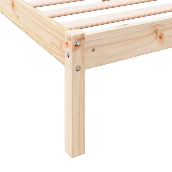 ekstra lang sengeramme uden madras 160x210 cm massivt fyrretræ