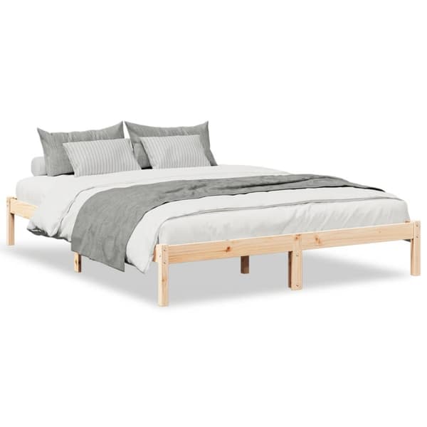 ekstra lang sengeramme uden madras 160x210 cm massivt fyrretræ